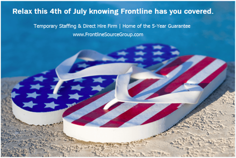 Frontline Source Group Happy 4th of July staffing agency